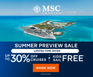 MSC Cruises Summer Preview Sale - Dollars Off + Kids Free - Special cruise offer